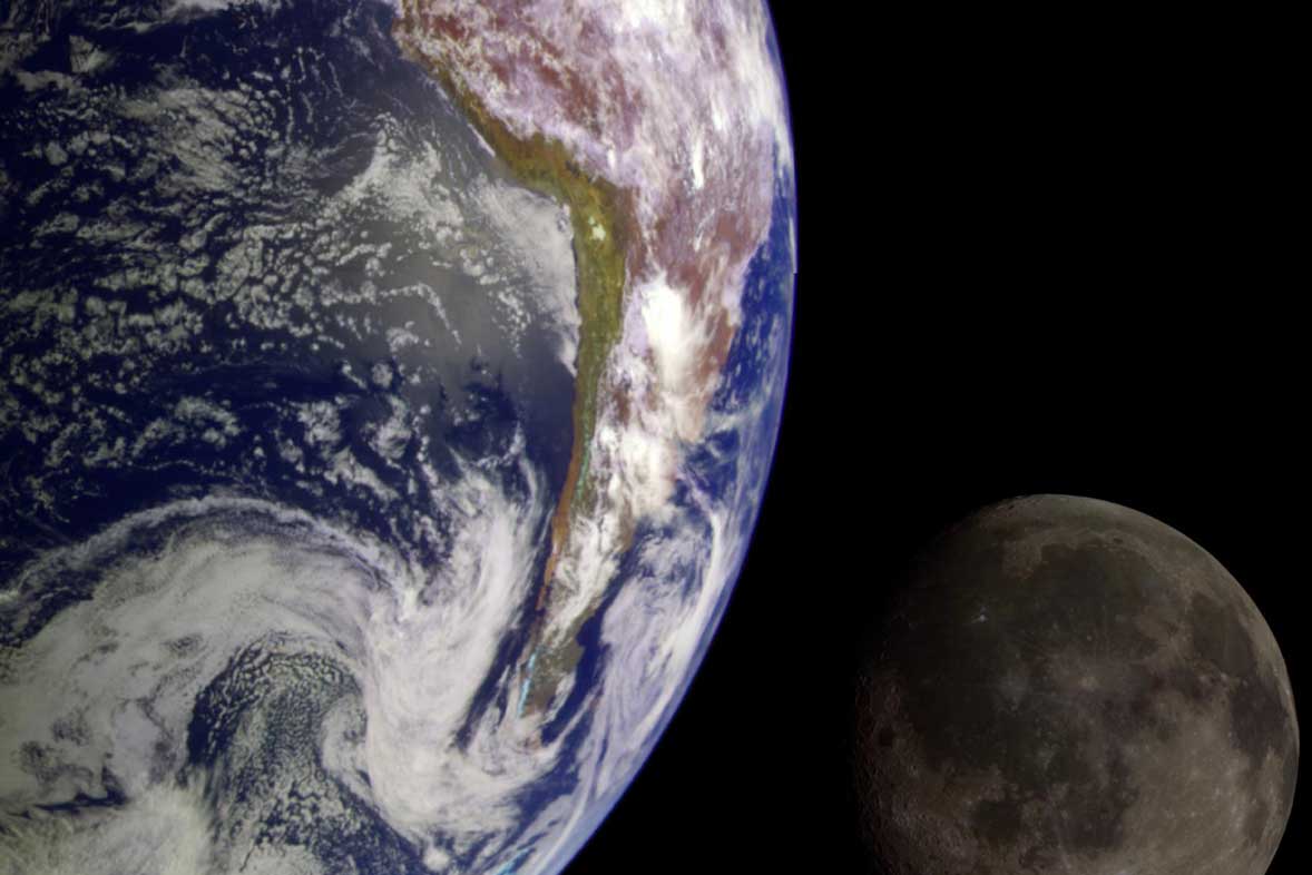 Earth-and-moon